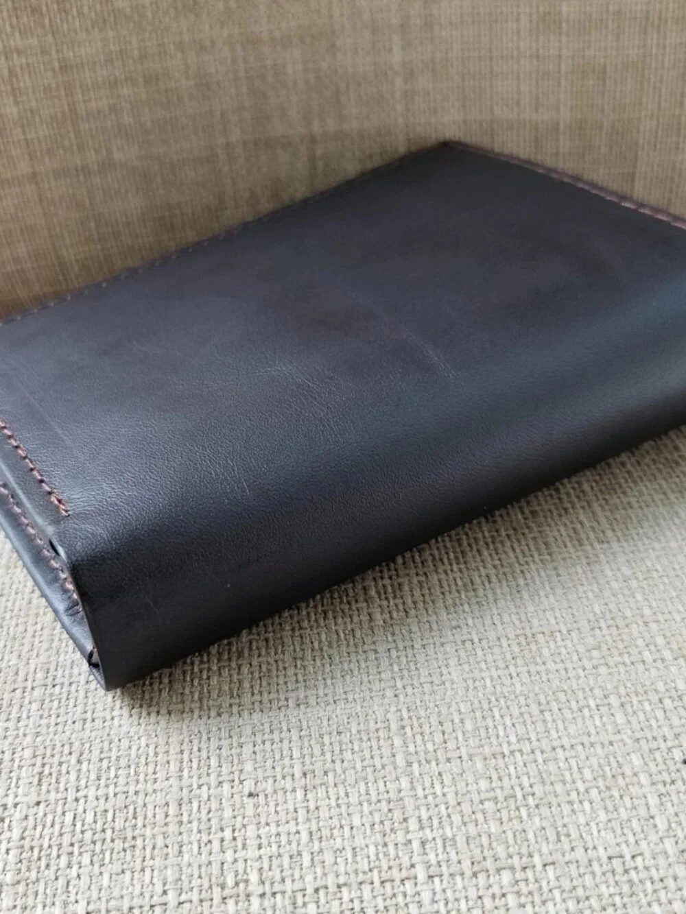 Brown Leather Cardholder Billfold Handmade WALLET Purse Multiple Compartments